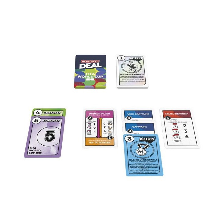 Monopoly Deal FIFA World Cup édition 2026, jeu de cartes sous licence officielle pour enfants, 2 a 5 joueurs, 15 min, des 8 ans
