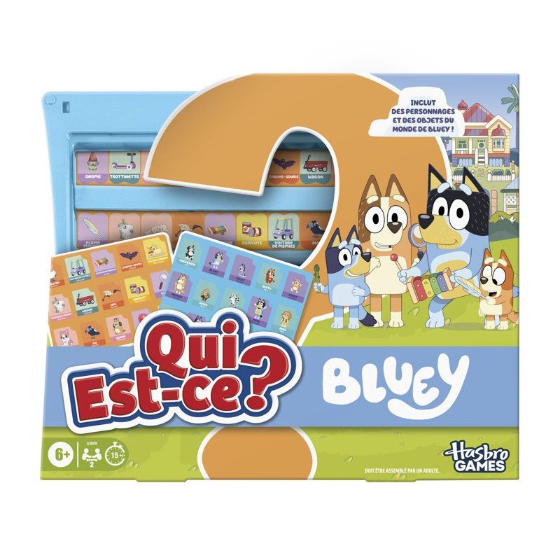 Qui est-ce ? édition Bluey, jeu de plateau familial compact et amusan