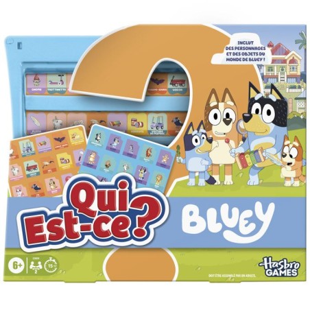 Qui est-ce ? édition Bluey, jeu de plateau familial compact et amusan