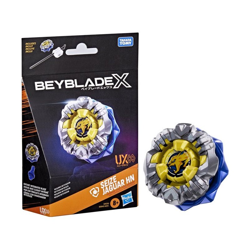 Beyblade X Starter Pack Seize Jaguar HN UX Infinity, toupies de compé