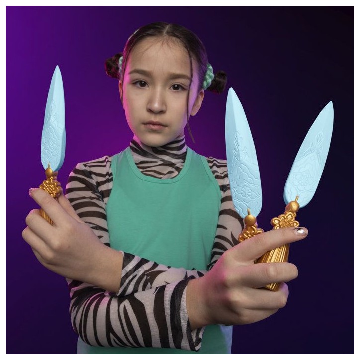 Nerf KPop Demon Hunters Lames spirituelles de Zoey, 3 lames Nerf en mousse, jouets pour enfants, des 6 ans Nerf KPop Demon Hunters Lames spirituelles de Zoey, 3 lames Nerf en mousse, jouets pour enfants, des 6 ans