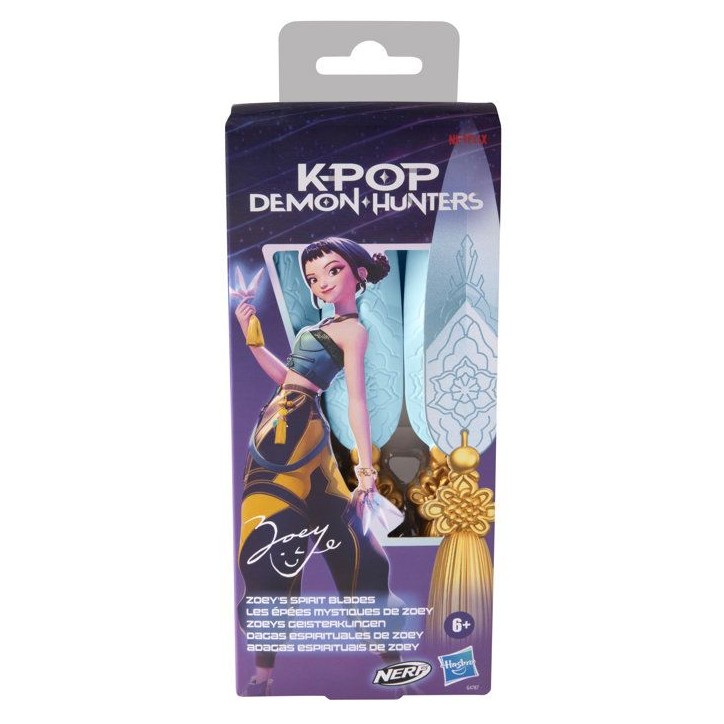 Nerf KPop Demon Hunters Lames spirituelles de Zoey, 3 lames Nerf en mousse, jouets pour enfants, des 6 ans Nerf KPop Demon Hunters Lames spirituelles de Zoey, 3 lames Nerf en mousse, jouets pour enfants, des 6 ans