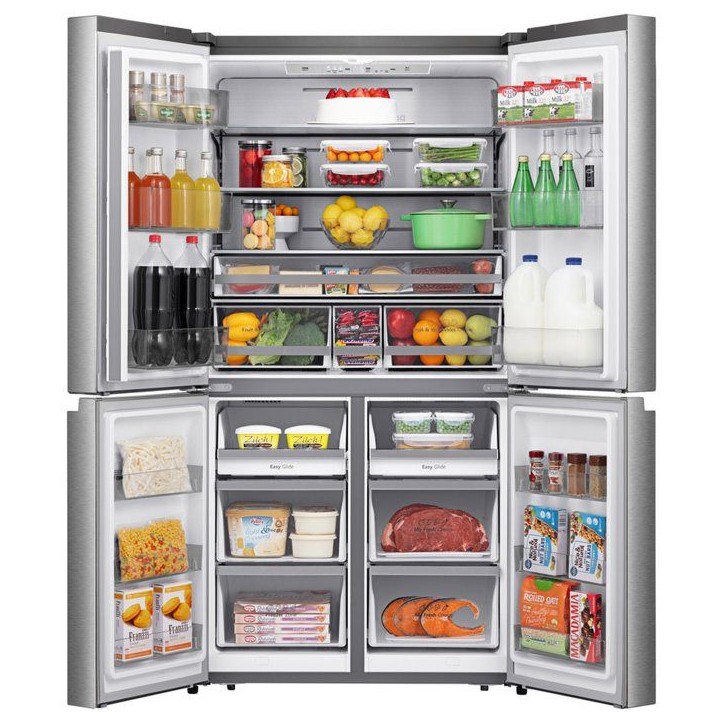 Réfrigérateur multi-portes - HISENSE - RQ758N4SBSE - Multi-portes - Non encastrable - Classe E - 200x91x73 cm - Inox antitrace