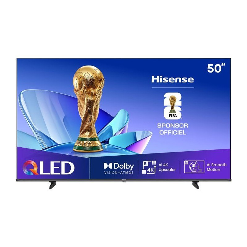 Hisense 50E77Q - TV QLED 50 (126 cm) - 4K UHD 3840x2160 - HDR10+ - Sma