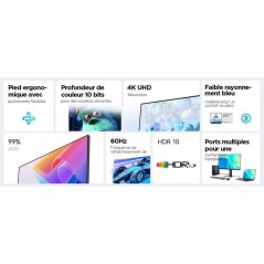 Écran PC - HKC - 27 - UHD - 60Hz - Dalle IPS - USB-C 65 W - B2742A