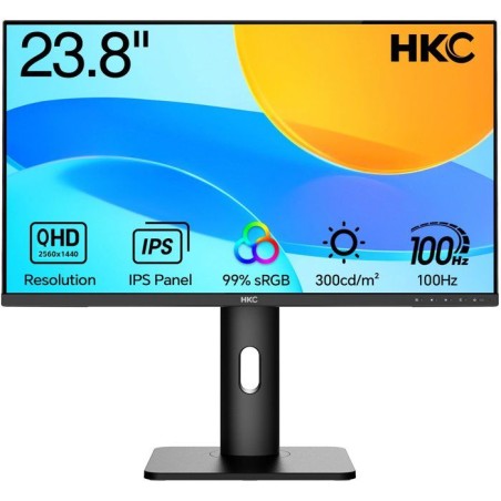Écran PC - HKC - 24 - QHD - Dalle IPS - USB-C 65 W - Ajustable en hau