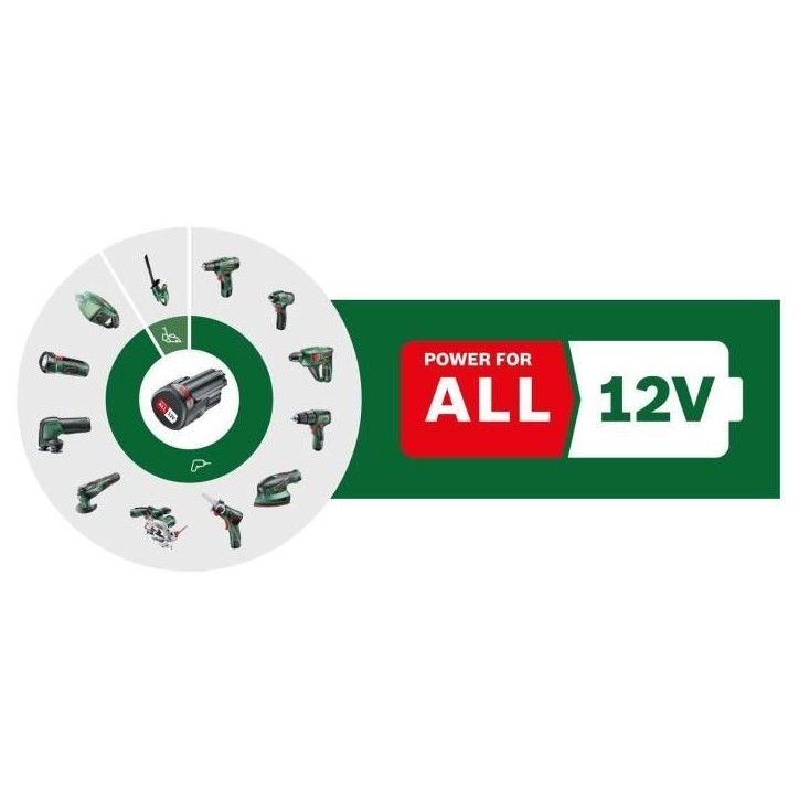 Perceuse a percussion Bosch - EasyImpact 1200 (2 batteries 12V, 1 chargeur, 1 embout de vissage double) - PowerForAll Perceuse a percussion Bosch - EasyImpact 1200 (2 batteries 12V, 1 chargeur, 1 embout de vissage double) - PowerForAll