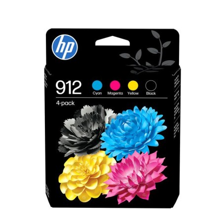 HP 912 Pack de 4 cartouches d'encre noire, cyan, jaune et magenta auth