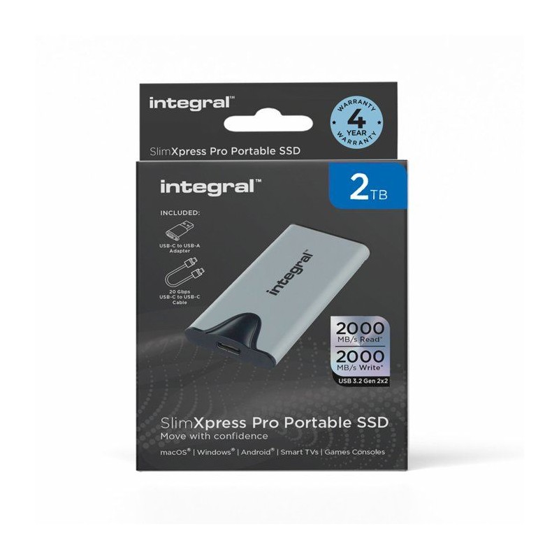 INTEGRAL - SlimXpress - SSD portable - 2 To - USB-C