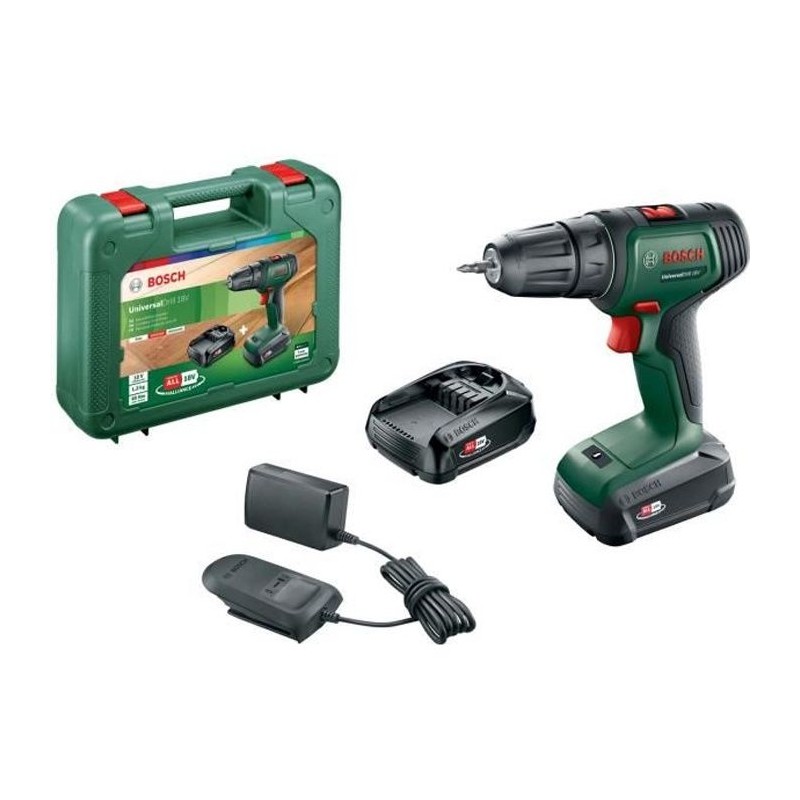 Perceuse-visseuse sans-fil Bosch - UniversalDrill 18 (Livrée avec 2 b Perceuse-visseuse sans-fil Bosch - UniversalDrill 18 (Livrée avec 2 b
