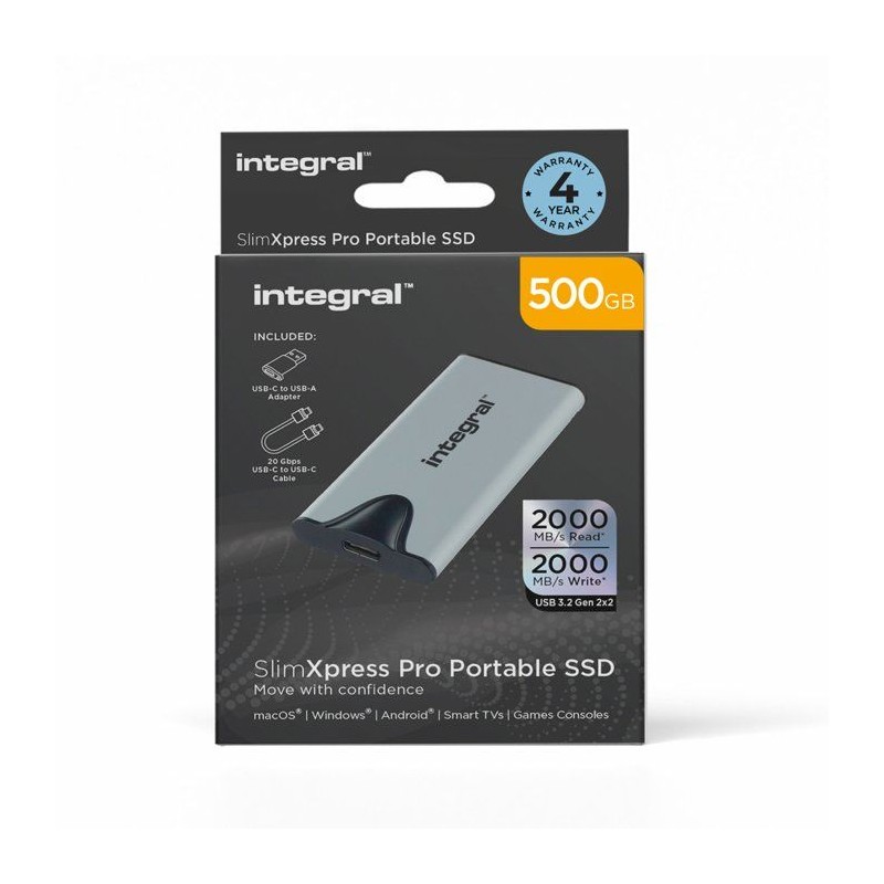INTEGRAL - SlimXpress - SSD portable - 500 Go - USB-C