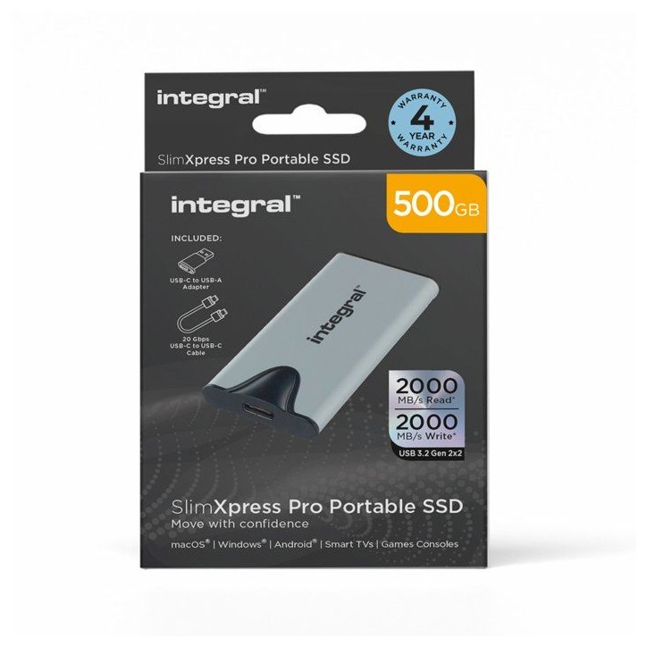 INTEGRAL - SlimXpress - SSD portable - 500 Go - USB-C