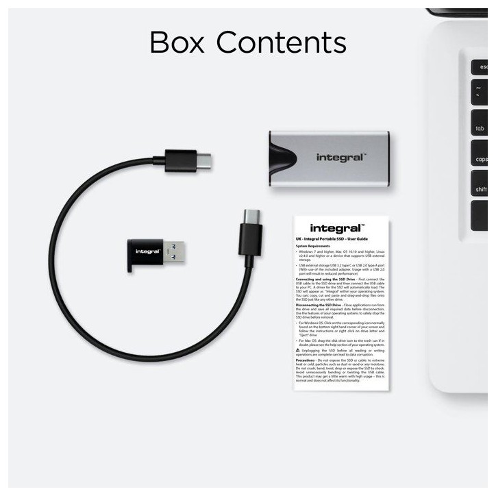 INTEGRAL - SlimXpress - SSD portable - 500 Go - USB-C