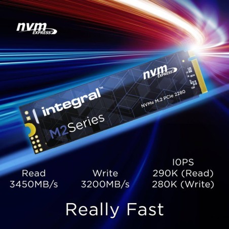 INTEGRAL - M.2 2280 NVMe PCIe Gen3 x4 - SSD interne - 1 To - M.2 2280