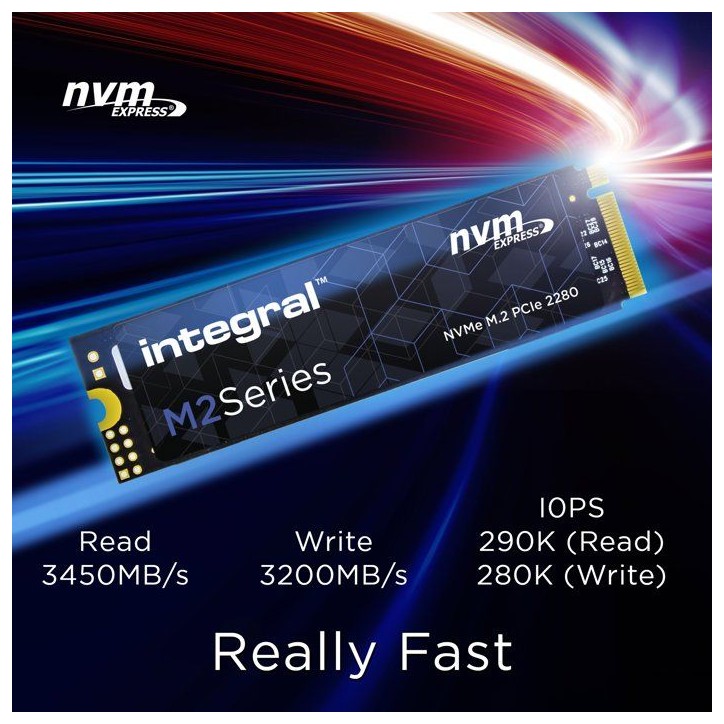 INTEGRAL - M.2 2280 NVMe PCIe Gen3 x4 - SSD interne - 1 To - M.2 2280 INTEGRAL - M.2 2280 NVMe PCIe Gen3 x4 - SSD interne - 1 To - M.2 2280
