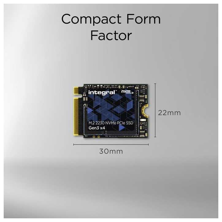 INTEGRAL - M.2 2230 NVMe PCIe Gen3 x4 - SSD interne - 512 Go - M.2 2230 INTEGRAL - M.2 2230 NVMe PCIe Gen3 x4 - SSD interne - 512 Go - M.2 2230