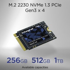 INTEGRAL - M.2 2230 NVMe PCIe Gen3 x4 - SSD interne - 512 Go - M.2 223