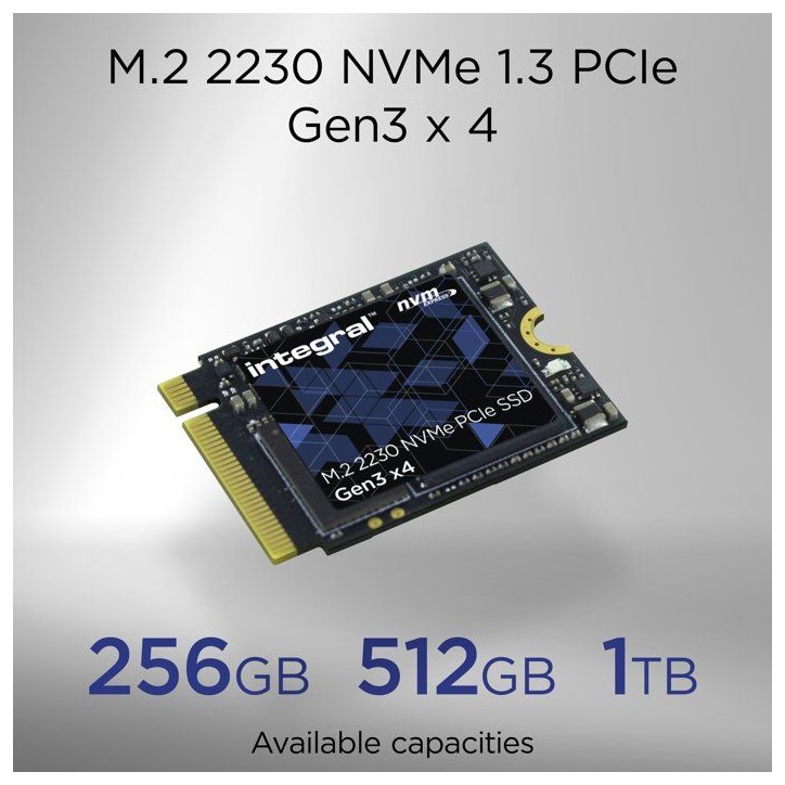INTEGRAL - M.2 2230 NVMe PCIe Gen3 x4 - SSD interne - 512 Go - M.2 2230 INTEGRAL - M.2 2230 NVMe PCIe Gen3 x4 - SSD interne - 512 Go - M.2 2230