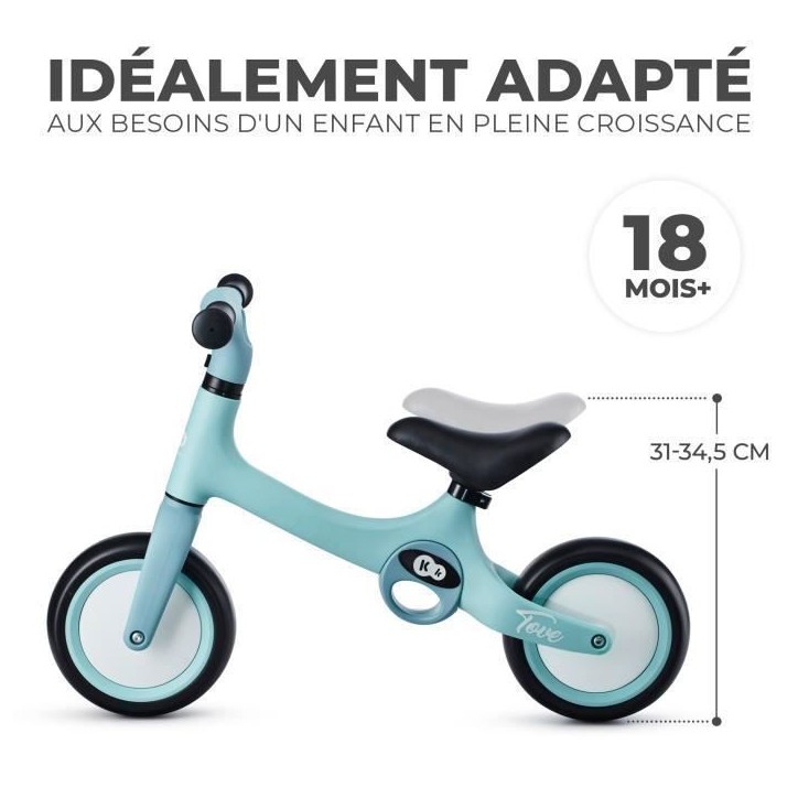 Draisienne bébé - KINDERKRAFT - TOVE - Jusqu'a 25 kg - Légere - Summer Mint