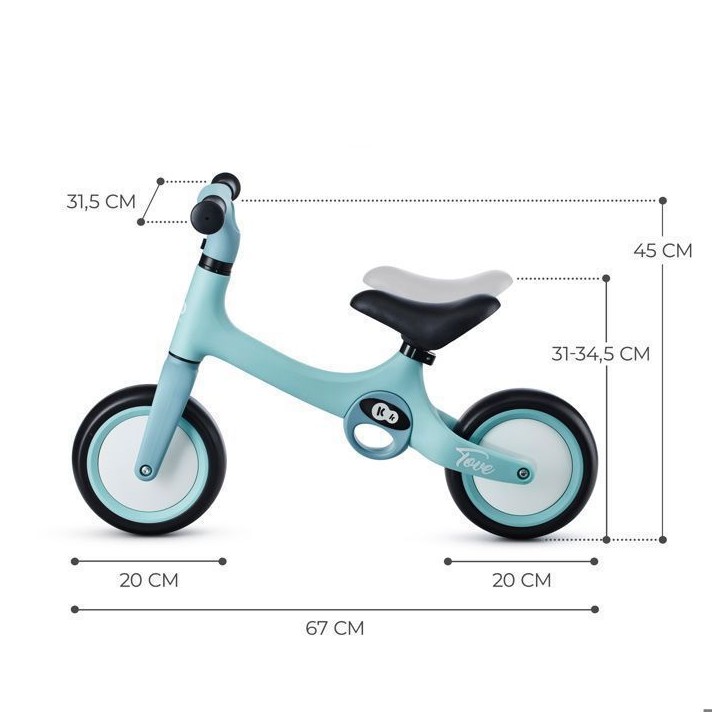 Draisienne bébé - KINDERKRAFT - TOVE - Jusqu'a 25 kg - Légere - Summer Mint