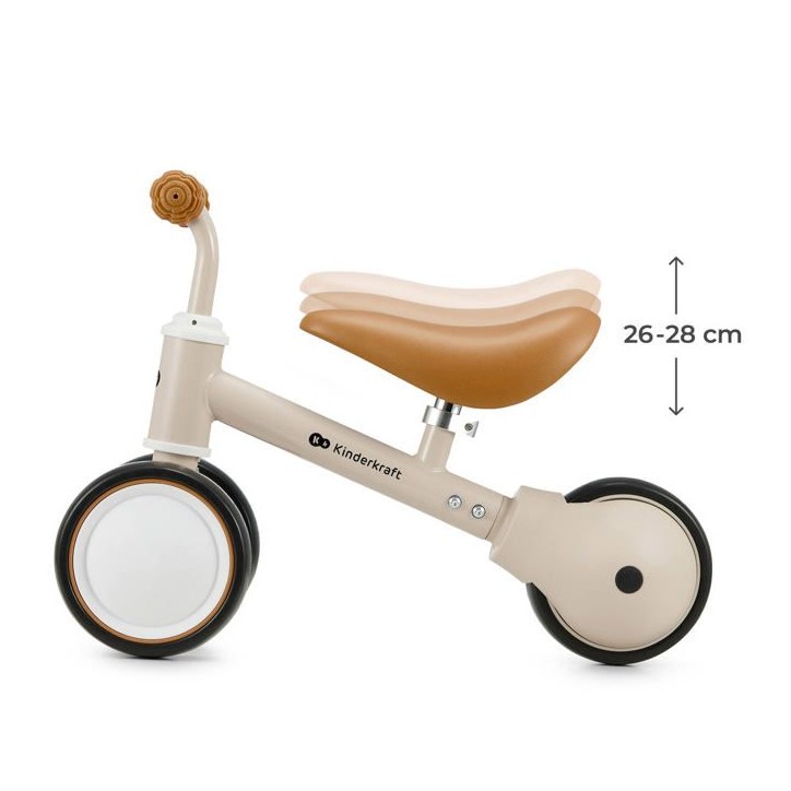 Draisienne Bébé Kinderkraft CUTIE, Mini Tricycle Léger 1,8 kg, Facile a Transporter, Design Original, Pour Enfants Des 1 An,