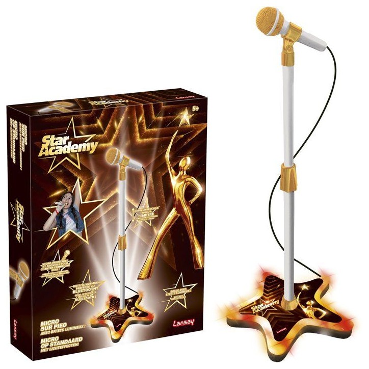 Jeu musical - LANSAY - STAR ACADEMY - MICRO SUR PIED LUMINEUX - Karaoke - Des 5 ans