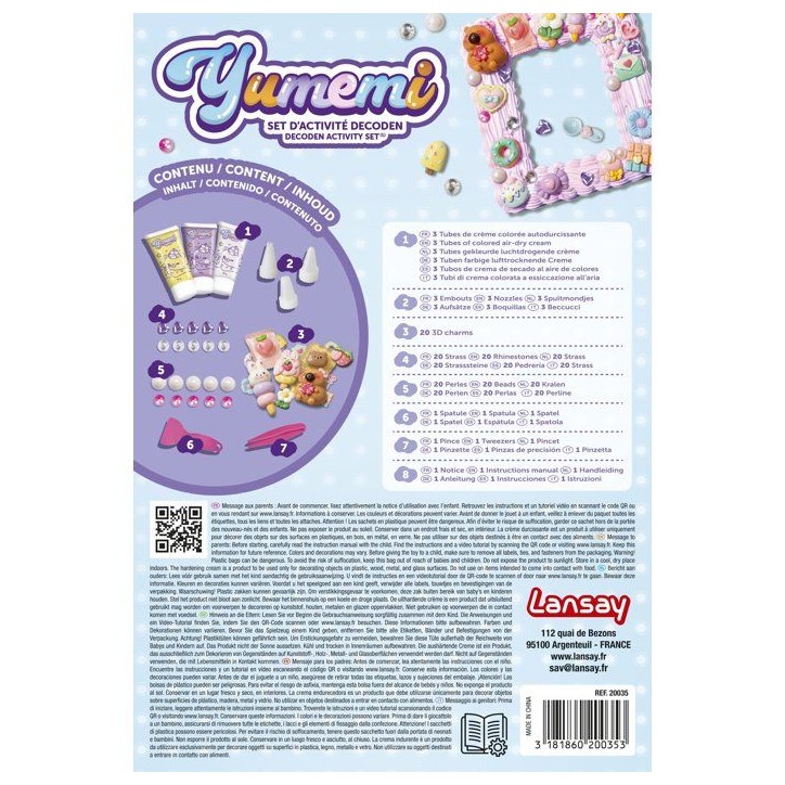 Kit customisation coque téléphone - LANSAY - YUMEMI - SET D'ACTIVITE DECODEN - Colle creme et décos - Des 8 ans Kit customisation coque téléphone - LANSAY - YUMEMI - SET D'ACTIVITE DECODEN - Colle creme et décos - Des 8 ans