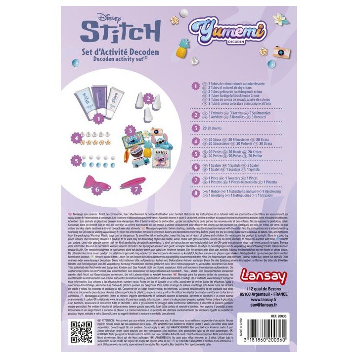 Kit customisation coque téléphone - LANSAY - YUMEMI - SET D'ACTIVITE DECODEN - STITCH & ANGEL - Colle creme et décos - Des 8 Kit customisation coque téléphone - LANSAY - YUMEMI - SET D'ACTIVITE DECODEN - STITCH & ANGEL - Colle creme et décos - Des 8