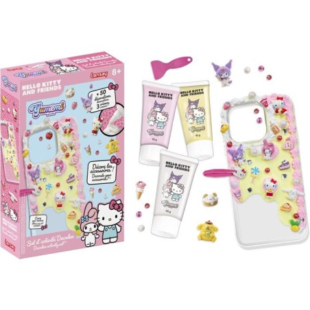 Kit customisation coque téléphone - LANSAY - YUMEMI - SET D'ACTIVITE DECODEN - HELLO KITTY - Colle creme et décos - Des 8 ans