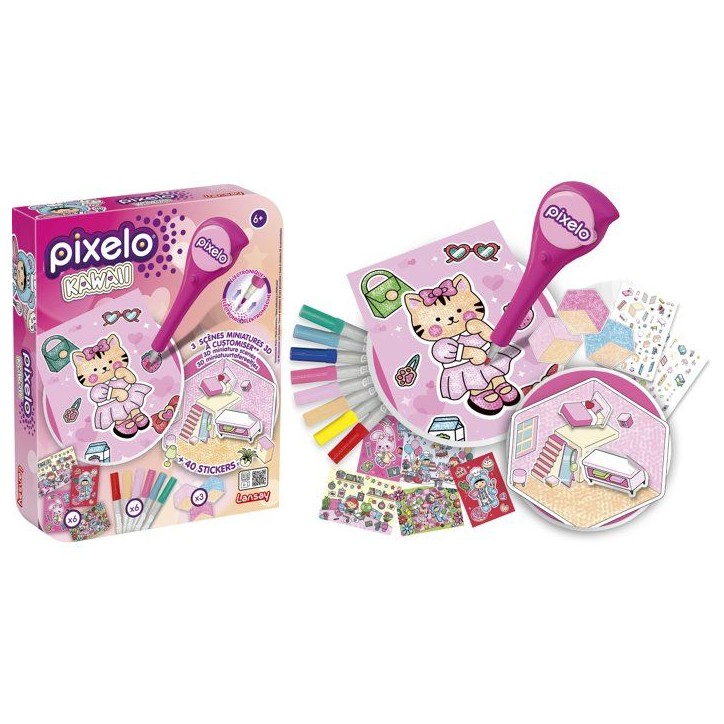 Loisir créatif - LANSAY - PIXELO KAWAII - jeu de coloriage - 6 illustrations - Des 6 ans Loisir créatif - LANSAY - PIXELO KAWAII - jeu de coloriage - 6 illustrations - Des 6 ans