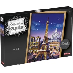 Jeu créatif - LANSAY - COLLECTION SEQUINS - PARIS - Cadre en bois et