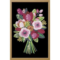 Jeu créatif - LANSAY - COLLECTION SEQUINS - BOUQUET DE FLEURS - Cadre