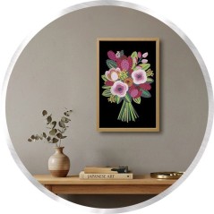 Jeu créatif - LANSAY - COLLECTION SEQUINS - BOUQUET DE FLEURS - Cadre