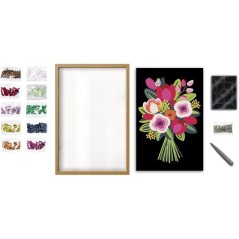 Jeu créatif - LANSAY - COLLECTION SEQUINS - BOUQUET DE FLEURS - Cadre