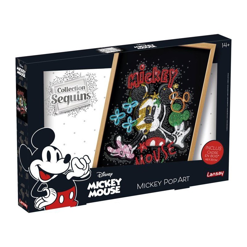 Jeu créatif - LANSAY - COLLECTION SEQUINS - MICKEY POP ART - Cadre en