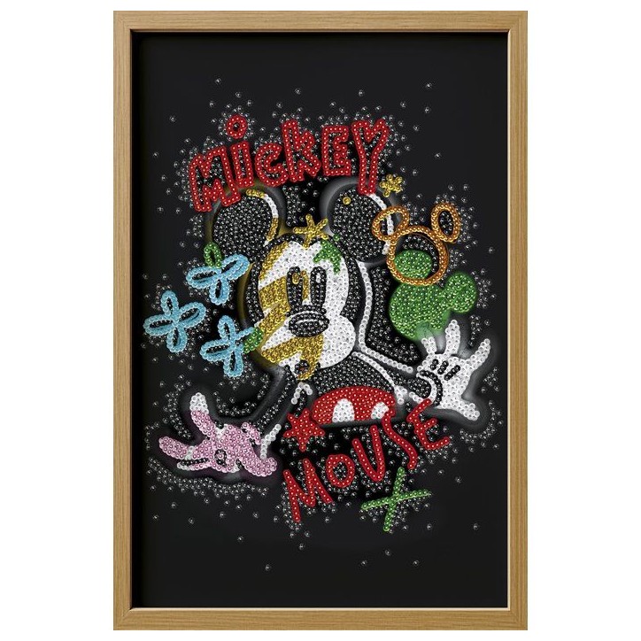 Jeu créatif - LANSAY - COLLECTION SEQUINS - MICKEY POP ART - Cadre en bois et illustration - Des 14 ans