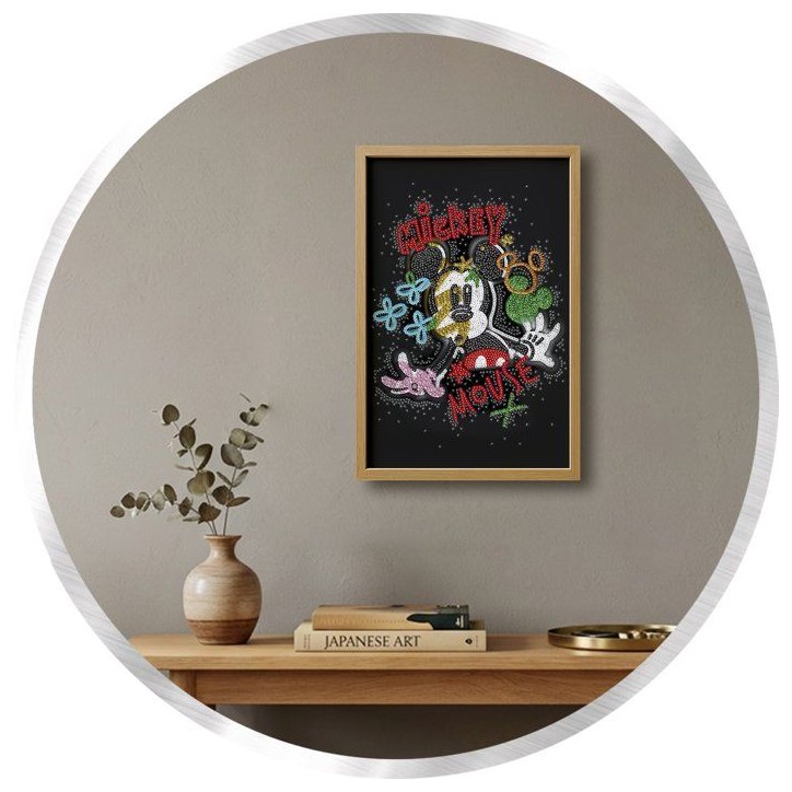 Jeu créatif - LANSAY - COLLECTION SEQUINS - MICKEY POP ART - Cadre en bois et illustration - Des 14 ans