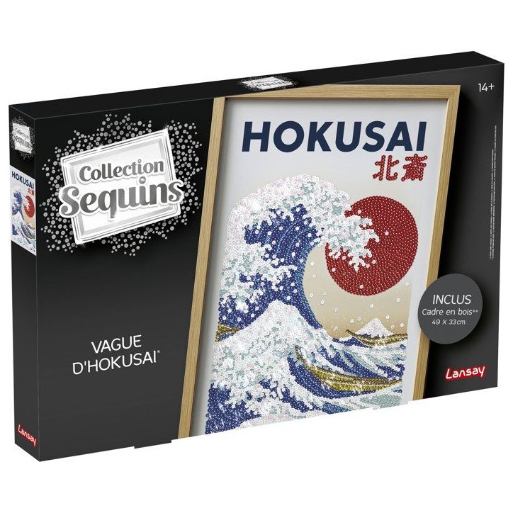 Jeu créatif - LANSAY - COLLECTION SEQUINS - LA GRANDE VAGUE HOKUSAI - Cadre en bois et illustration - Des 14 ans Jeu créatif - LANSAY - COLLECTION SEQUINS - LA GRANDE VAGUE HOKUSAI - Cadre en bois et illustration - Des 14 ans