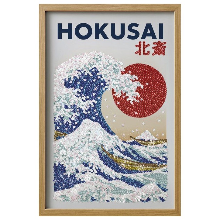 Jeu créatif - LANSAY - COLLECTION SEQUINS - LA GRANDE VAGUE HOKUSAI - Cadre en bois et illustration - Des 14 ans Jeu créatif - LANSAY - COLLECTION SEQUINS - LA GRANDE VAGUE HOKUSAI - Cadre en bois et illustration - Des 14 ans