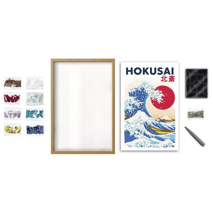 Jeu créatif - LANSAY - COLLECTION SEQUINS - LA GRANDE VAGUE HOKUSAI - Cadre en bois et illustration - Des 14 ans Jeu créatif - LANSAY - COLLECTION SEQUINS - LA GRANDE VAGUE HOKUSAI - Cadre en bois et illustration - Des 14 ans