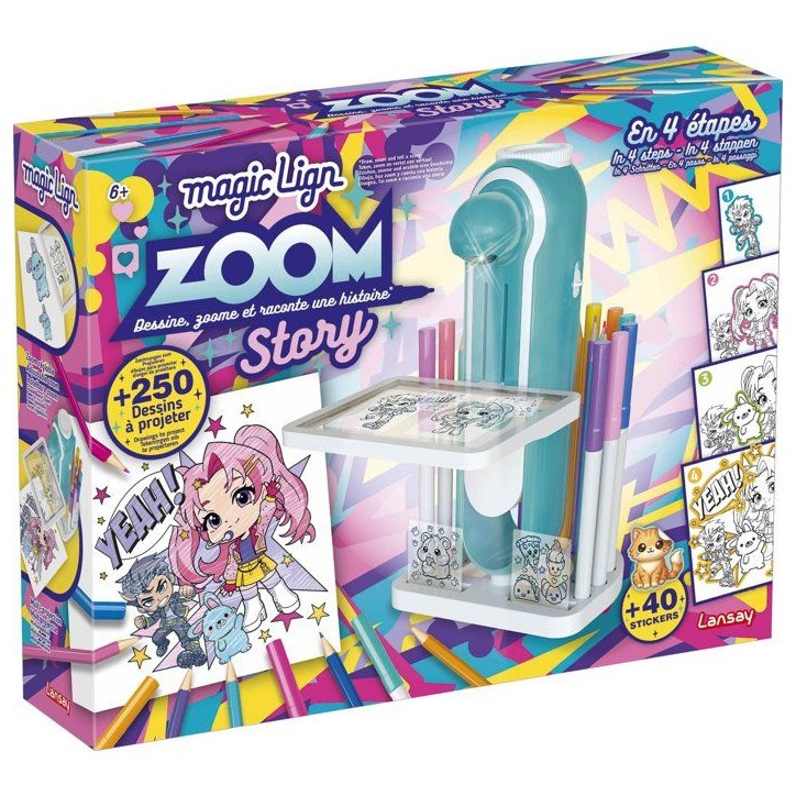 Loisir créatif - LANSAY - MAGIC LIGN - jeu de coloriage - PROJECTEUR ZOOMSTORY - 250+ dessins a projeter - Des 6 ans Loisir créatif - LANSAY - MAGIC LIGN - jeu de coloriage - PROJECTEUR ZOOMSTORY - 250+ dessins a projeter - Des 6 ans