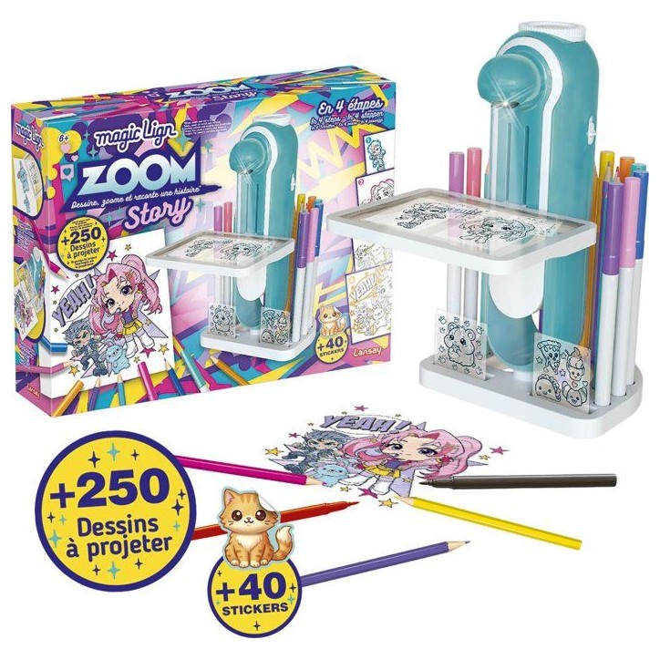 Loisir créatif - LANSAY - MAGIC LIGN - jeu de coloriage - PROJECTEUR ZOOMSTORY - 250+ dessins a projeter - Des 6 ans Loisir créatif - LANSAY - MAGIC LIGN - jeu de coloriage - PROJECTEUR ZOOMSTORY - 250+ dessins a projeter - Des 6 ans