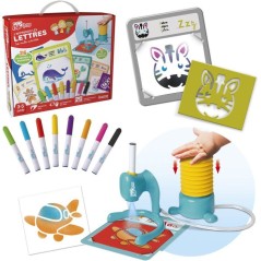 Loisir créatif - LANSAY - MY FIRST BLOPENS - jeu de coloriage - SET MULTI ACTIVITÉS - J'APPRENDS LES LETTRES - Des 3 ans
