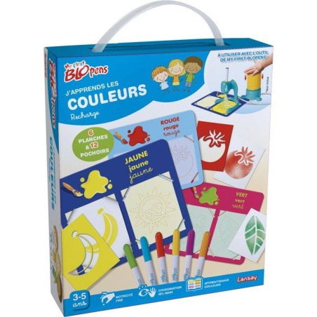 Loisir créatif - LANSAY - MY FIRST BLOPENS - jeu de coloriage - J'APPRENDS LES COULEURS - Des 3 ans