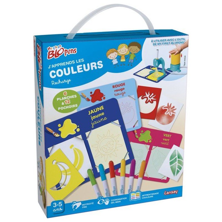 Loisir créatif - LANSAY - MY FIRST BLOPENS - jeu de coloriage - J'APPRENDS LES COULEURS - Des 3 ans