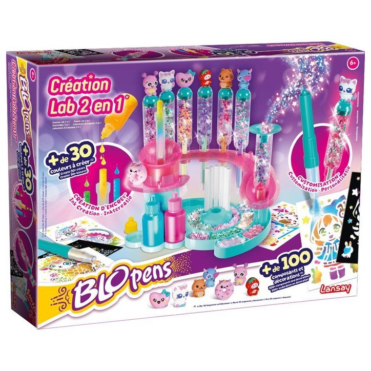 Loisir créatif - LANSAY - BLOPENS - jeu de coloriage - CREATION LAB 2 EN 1 - Des 6 ans