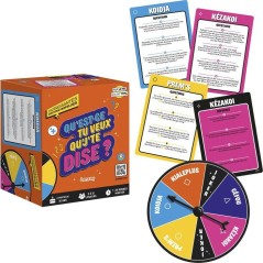 Jeu de societe - LANSAY - QU'EST-CE QUE TU VEUX QUE J'TE DISE ? - Jeu d'ambiance décalé - De 2 a 12 joueurs - Des 10 ans