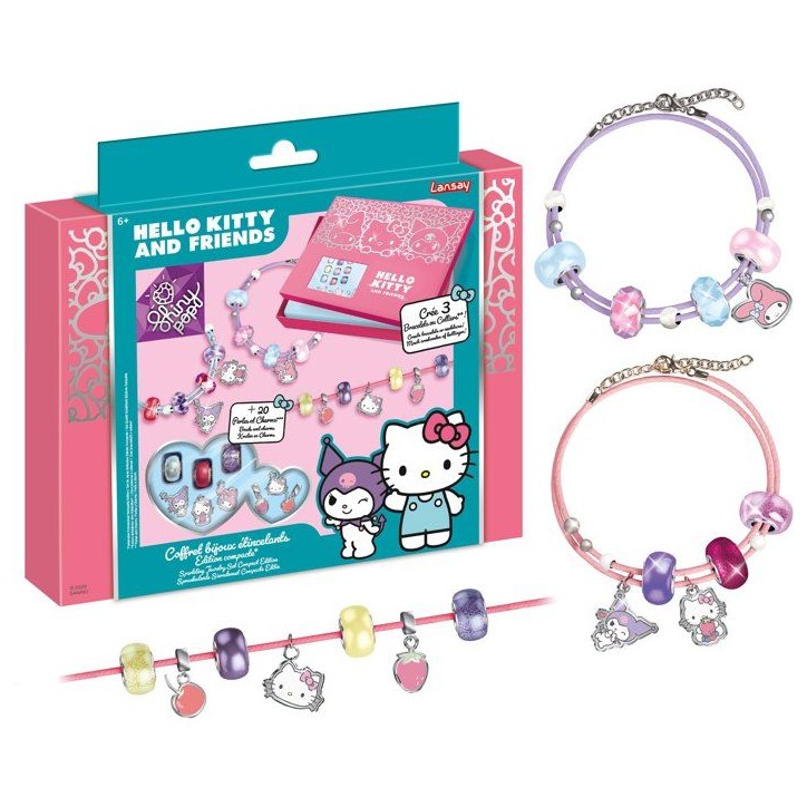 Loisir créatif - LANSAY - COFFRET BIJOUX ETINCELANTS - HELLO KITTY - Des 6 ans Loisir créatif - LANSAY - COFFRET BIJOUX ETINCELANTS - HELLO KITTY - Des 6 ans