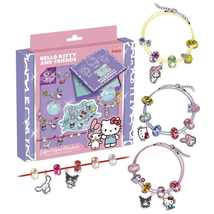 Loisir créatif - LANSAY - COFFRET BIJOUX ETINCELANTS - HELLO KITTY - Des 6 ans Loisir créatif - LANSAY - COFFRET BIJOUX ETINCELANTS - HELLO KITTY - Des 6 ans