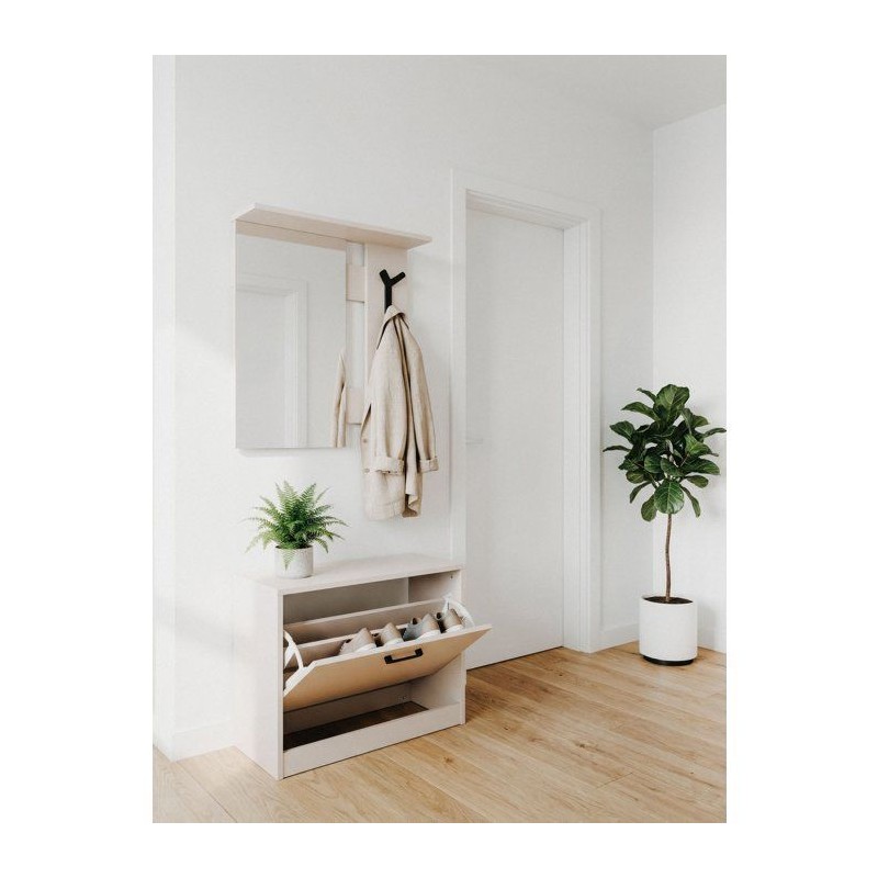 Vestiaire d'entrée - Décor sable - L65 x H180 x P25 cm